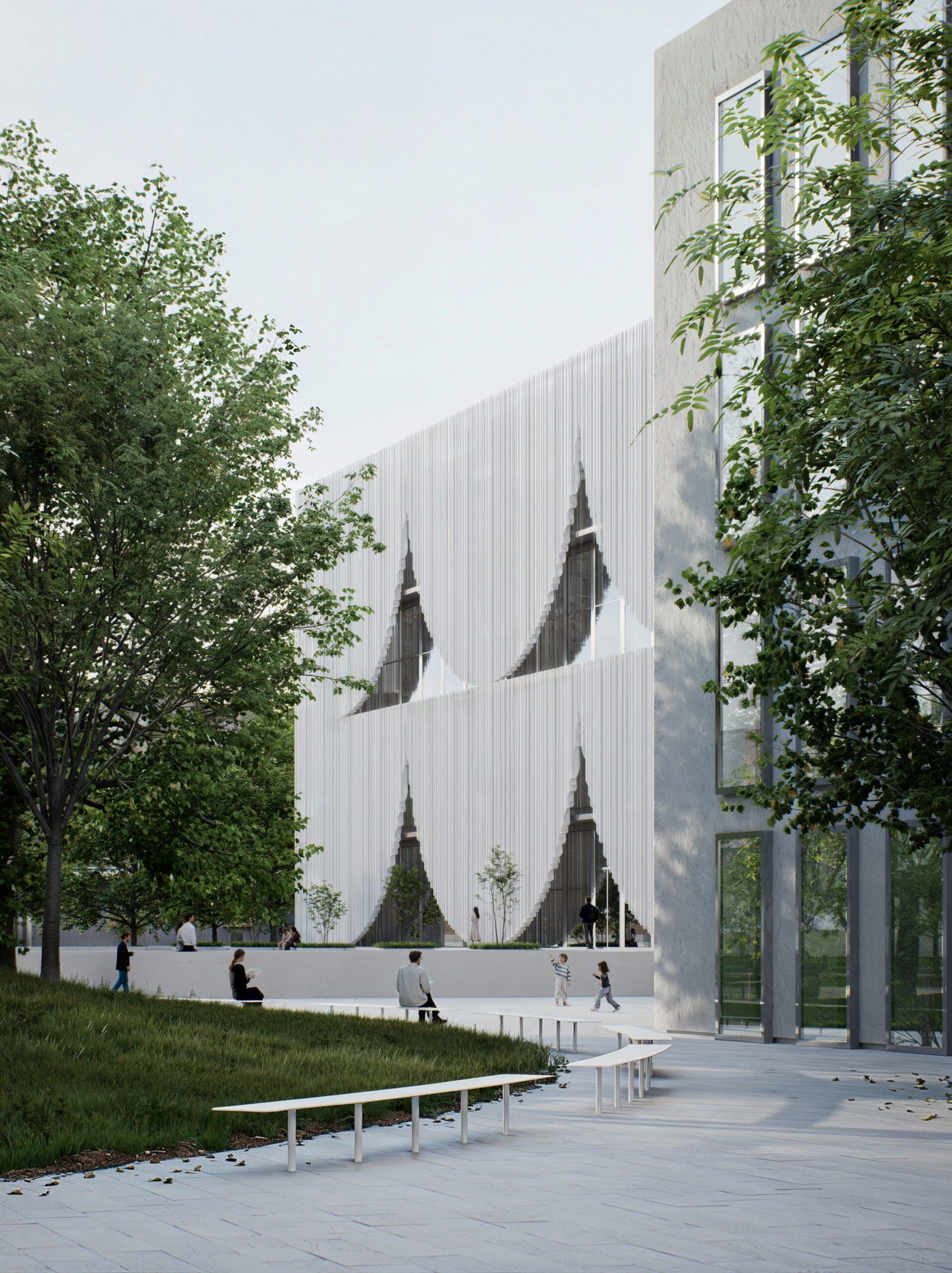 Facade and landscape design of Christo and Jeanne-Claude Center in Gabrovo by Simple Architecture