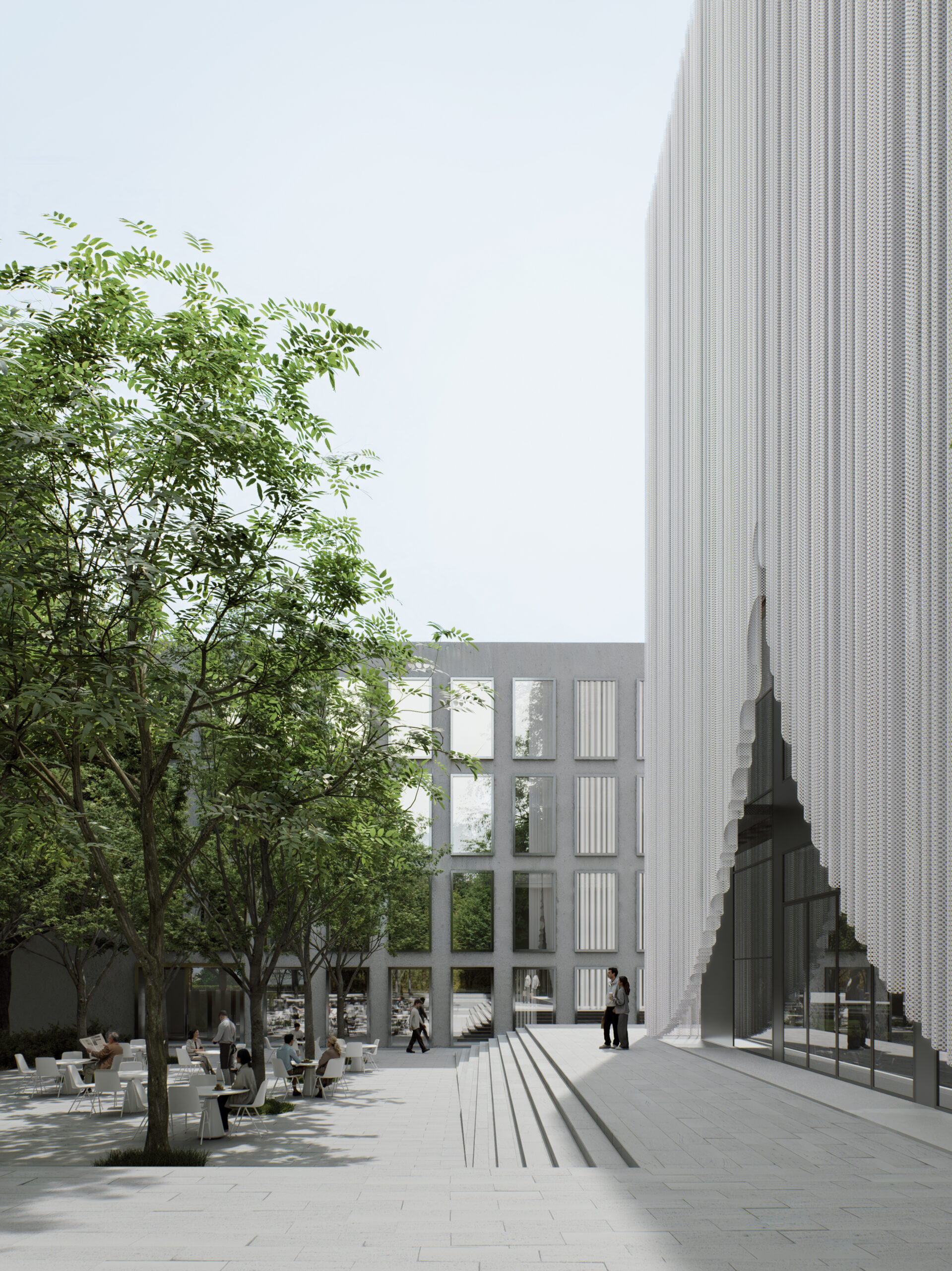Christo and Jeanne-Claude Center in Gabrovo with large semicircular openings on the facade