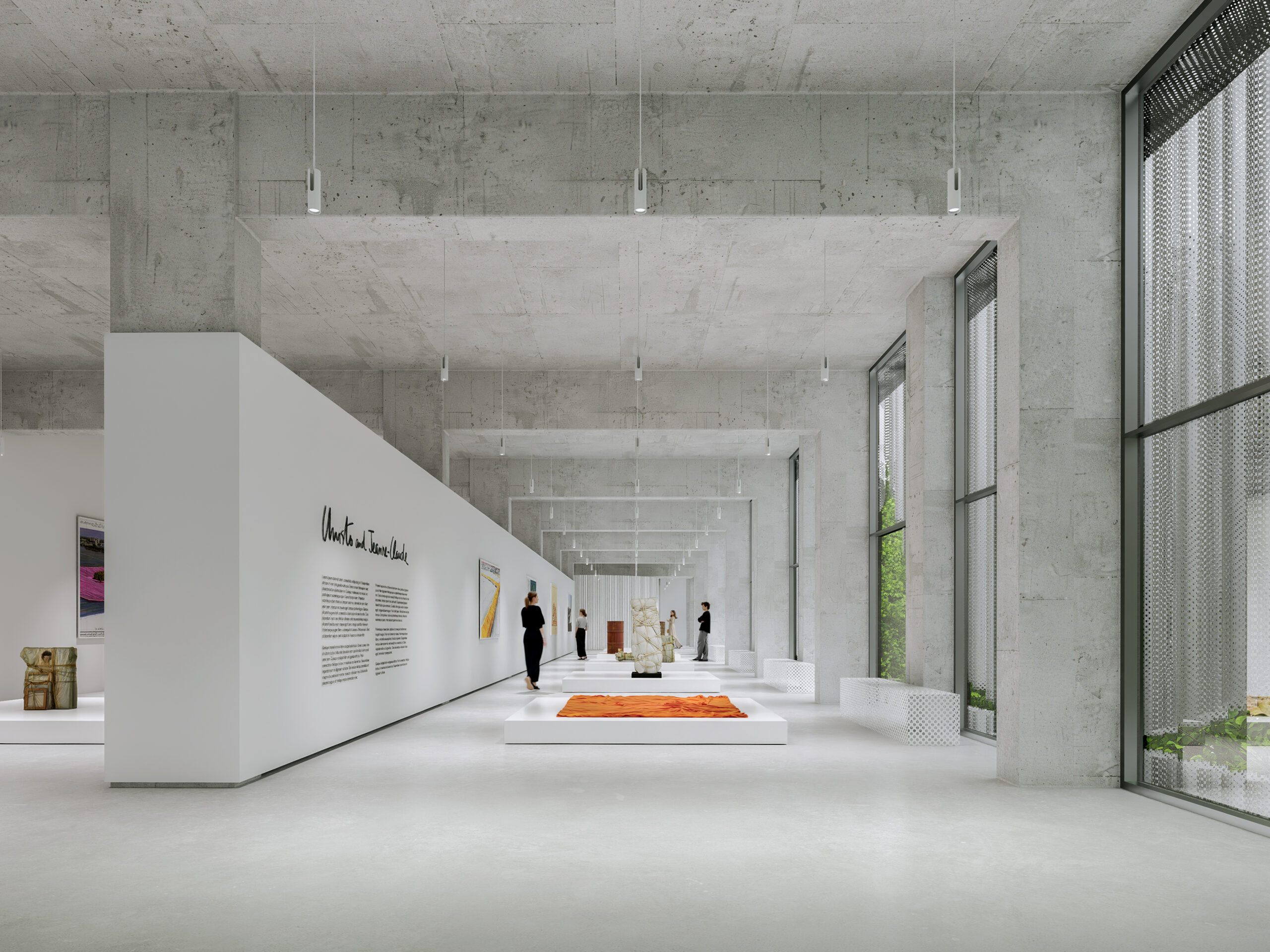 Christo and Jeanne-Claude Center exhibition for the works and the art of the artist, including wrapped packages